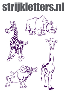 Vel Strijkletters Wilde Dieren Glitter Purple Glitter 424 - afb. 1