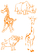 Vel Strijkletters Wilde Dieren Glow in the Dark Oranje - afb. 2