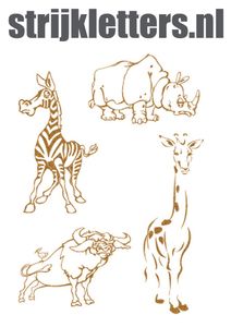 Vel Strijkletters Wilde Dieren Glitter Dark Gold 429 - afb. 1