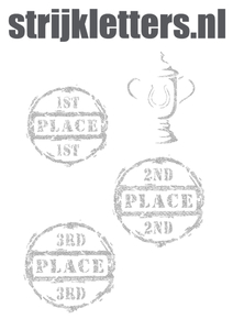 Vel Strijkletters Winnen Glitter Silver 450 - afb. 1