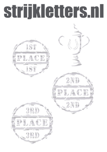 Vel Strijkletters Winnen Glitter Rainbow White 488 - afb. 1