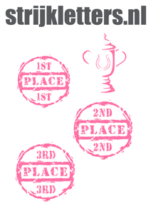 Vel Strijkletters Winnen Glitter Neon Pink Glitter 448 - afb. 1