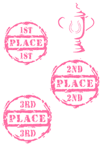 Vel Strijkletters Winnen Glitter Neon Pink Glitter 448 - afb. 2