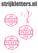 Vel Strijkletters Winnen Glitter Neon roze Glitter - afb. 1