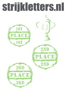 Vel Strijkletters Winnen Glitter Neon Green Glitter 447 - afb. 1