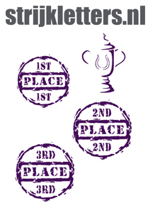 Vel Strijkletters Winnen Glitter Purple Glitter 424 - afb. 1