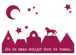 Vel Strijkletters Zie de maan Design Zebra Roze - afb. 2