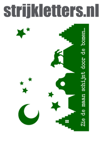 Vel Strijkletters Zie de maan Flex Midden Groen - afb. 1
