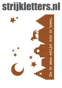 Vel Strijkletters Zie de maan Glitter Copper 426 - afb. 1
