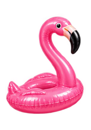 Vrijgezellen feest T-shirt strijkletters Flamingo_zwemband_strijkletters - afb. 1