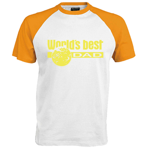 Worlds best Dad Polyester Ondergrond Neon Geel - afb. 1