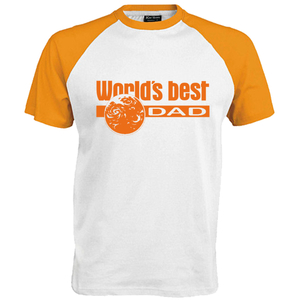 Worlds best Dad Polyester Ondergrond Oranje - afb. 1