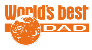 Worlds best Dad Polyester Ondergrond Oranje - afb. 2