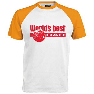 Worlds best Dad Polyester Ondergrond Rood - afb. 1