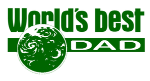 Worlds best Dad Reflecterend Donker Groen - afb. 2