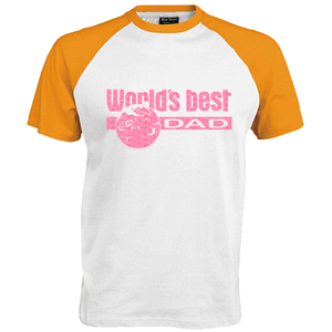 Worlds best Dad Glitter Medium Pink - afb. 1