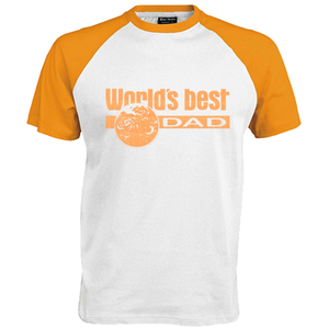 Worlds best Dad Glitter Neon Oranje Glitter - afb. 1