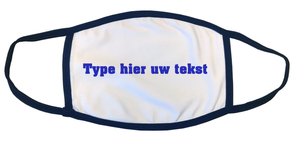 Zelf mondkapje ontwerpen Flex Middel Blauw - afb. 1