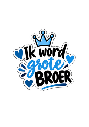 Zwanger jongen strijkletters Grote broer 2_strijkeltters - afb. 1