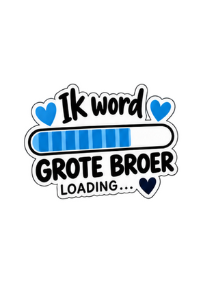 Zwanger jongen strijkletters Grote broer 2_strijkeltters - afb. 1