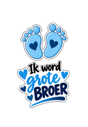 Zwanger jongen strijkletters Grote broer 4_strijkeltters - afb. 1