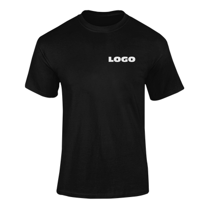 T-shirt Zwart incl. borstlogo opdruk aan voorzijde - afb. 1