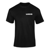 T-shirt Zwart incl. borstlogo opdruk aan voorzijde